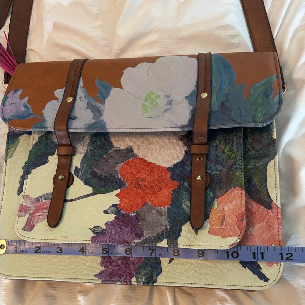🚍📝📚 House of Disaster (1916) Floral Satchel Messenger Bag -EUC - Picture 13 of 15